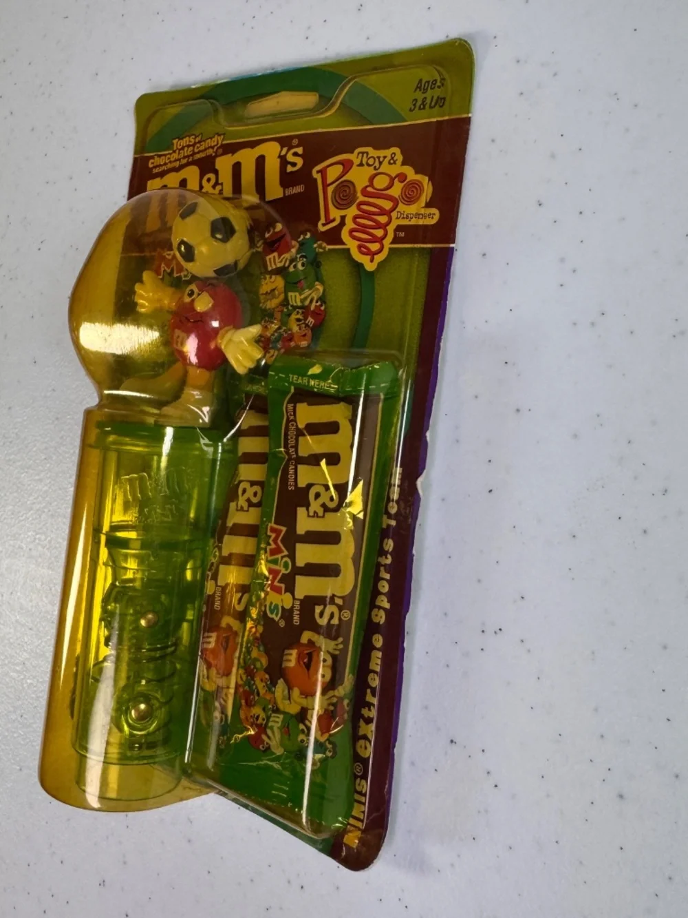 Vtg M&M's Minis Pogo Dispenser Bundle Set of 4 Biker Hockey Basketball & Soccer